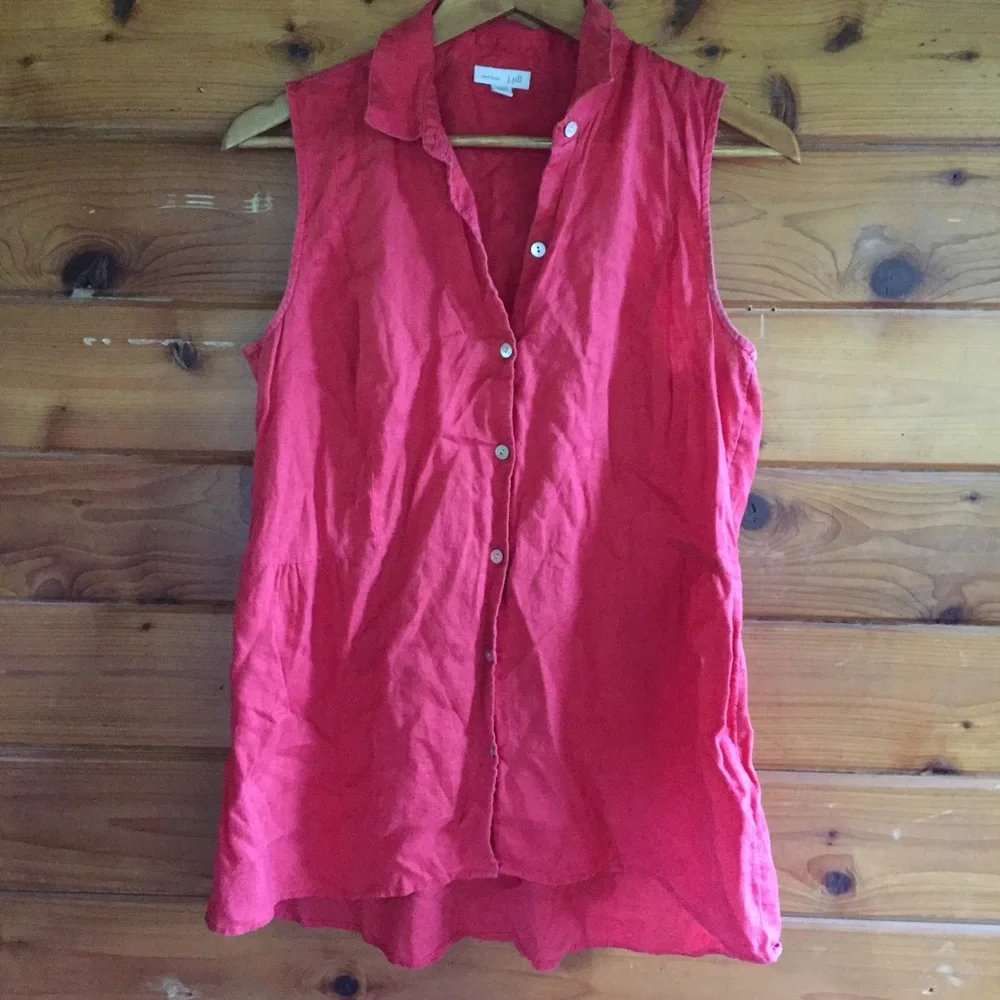 J. Jill Linen Sleeveless Top - Picture 1 of 5